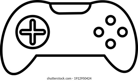 Vector Joystick Outline Icon Design
