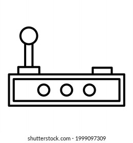 Vector Joystick Outline Icon Design
