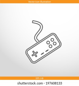 Vector joystick web flat icon