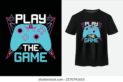 Vector joysticks gamepad illustration, gaming t shirt design