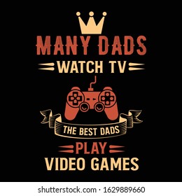 Vector joysticks gamepad illustration with slogan text, for t-shirt prints and other uses.
