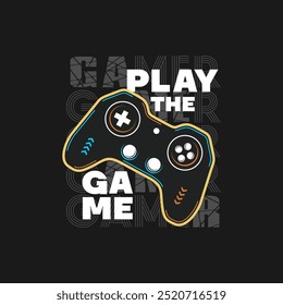 Vector joysticks ilustración de gamepad con eslogan de siguiente nivel, para impresiones de camisetas y otros usos.
