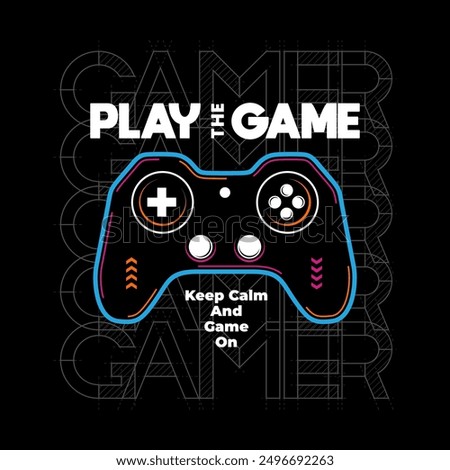Vector joysticks gamepad illustration with slogan next level, for t-shirt prints and other uses.
