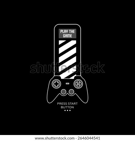 Vector joysticks gamepad illustration with slogan next level, for t-shirt prints and other uses. 
