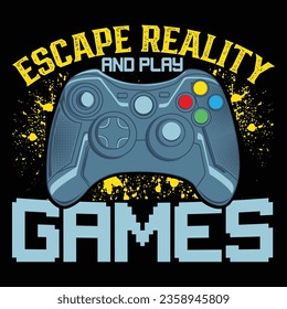 Vector joysticks gamepad illustration for t-shirt