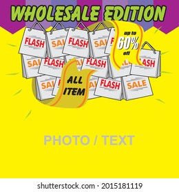 vector and jpeg banner for web market place and social media: big promo, big sale, flash sale, special sale,  promo sale, Add a photo above the design. Background can be edited and Text can be change
