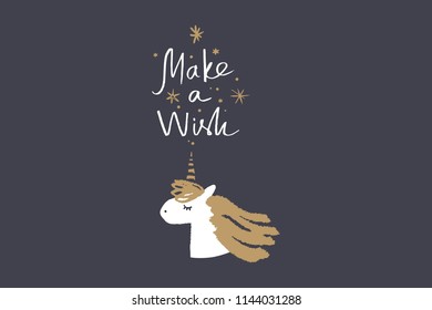 Vector and jpg image, clipart, editable isolated details. Cute cartoon unicorn face art, nursery stylish Illustration, unique print for posters, cards, clothes, invitations, baby goods.