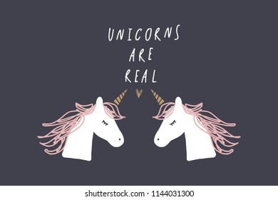 Vector and jpg image, clipart, editable isolated details. Cute cartoon unicorns art, nursery stylish Illustration, unique print for posters, cards, clothes, invitations, baby goods.