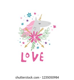 Vector and jpg image, clipart, editable isolated details. Unicorn head cute art, baby stylish illustration, nursery wallpaper.
