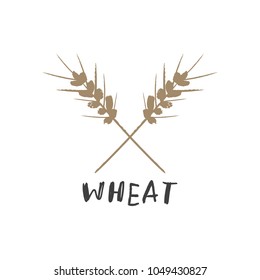 Vector and jpg image.
Hand drawn agriculture wheat logo template.
Good for organic market pack. Clipart. Isolated.