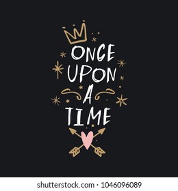 Vector and jpg image. Lettering "Once upon a time". Scandinavian art.
Decor elements for your stuff and graphic design. Good for gift card and kids products. Clipart. Isolated.