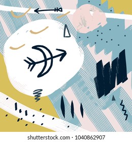 Vector and jpg image. Stylish abstract art. Scandinavian style.
Decor elements for your stuff and graphic design. Clipart. Isolated.