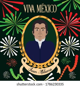 Vector Juan Aldama hero of Mexico independence