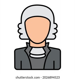 Vector Judge Filled Outline Icon Design
