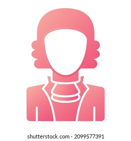 Vector Judge Glyph Gradient Icon Design
