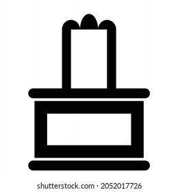 Vector Judge Table Glyph Icon Design
