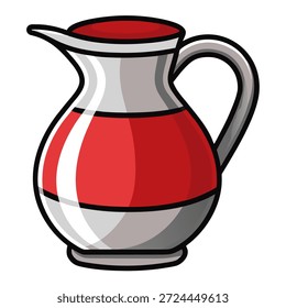 Vector de jarra sobre fondo blanco.