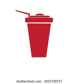 Logo oder minimalistische Illustration von Vektorsaft oder Kaltgetränken 