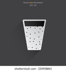 Vector juice glass web icon, flat design