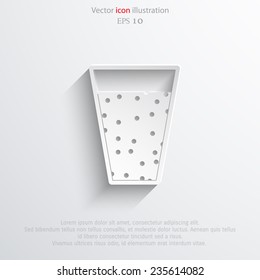 Vector juice glass web icon, flat design
