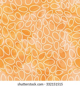 Vector Juicy Seamless Pattern in Watercolor Background