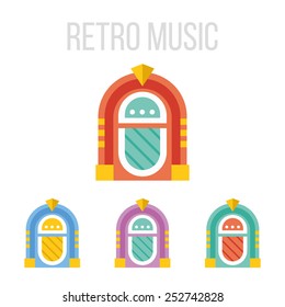 Vector jukebox icons. 