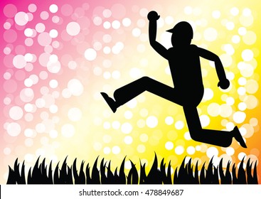 Vector of jumping people design 
