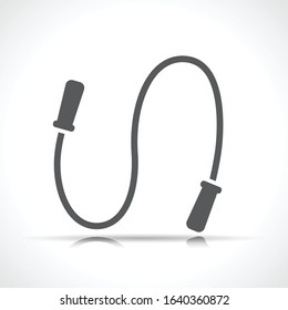 Vector jumping rope black icon