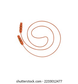Vector jumping-rope isolated on white background.