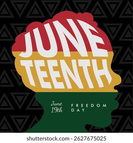 vector juneteenth background freedom day template