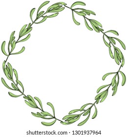 Vector Jungle botanical succulent flower on white background. Wild spring leaf isolated. Engraved ink art illustration. Frame border ornament square.