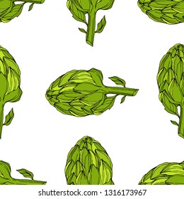 Vector Jungle botanical succulent flower. Wild spring leaf isolated. Engraved ink art illustration. Seamless background pattern. Fabric wallpaper print texture.