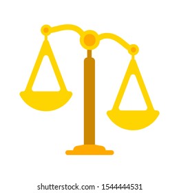 vector justice Balance illustration - balance scale isolated, judge law concept
