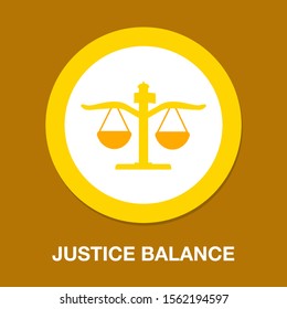 vector justice Balance illustration - balance scale isolated, judge law concept