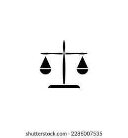 Icono de relleno de glifo de escala de ley de justicia de vectores