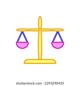 Icono de escala de ley de justicia vectorial. icono de libra para su diseño de ui y logotipo