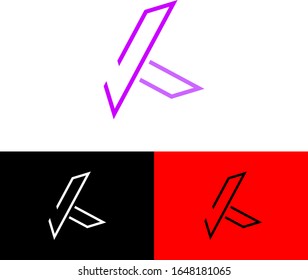 Vector K Letter Design Company Logo