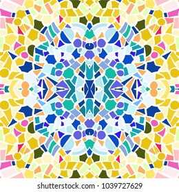 Vector kaleidoscope pattern, multi-colored tiles in Art Nouveau (modern) style