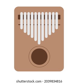 vector kalimba with brown color pattern