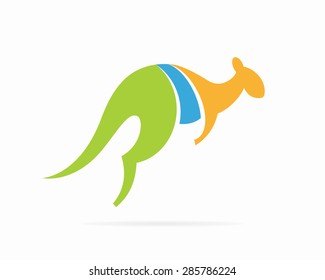  Vector kangaroo logo  design template 