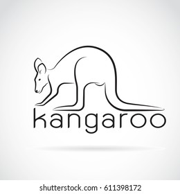 Vector of a kangaroo on white background. Wild Animals.