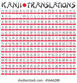 vector kanji translations