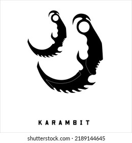 arma de cuchillos de melee de karambit vectorial