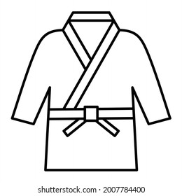 Vector Karate Costume Outline Icon Design Stock Vector (royalty Free 