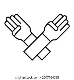 Vector Karate Outline Icon Design
