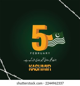 Vector kashmir solidarity day 5 february
