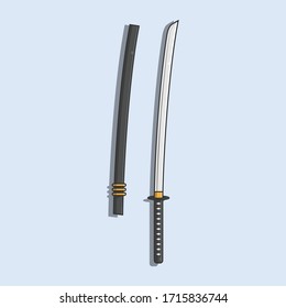 Vector of katana - Japanese sword