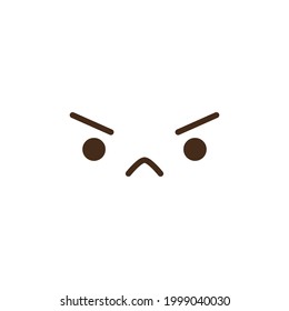 Vector kawaii anime emoji isolated icons set. Cartoon logo collection. Outline clipart drawing. Japanese manga face illustration.