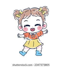 vector kawaii boy cartoon set illustration isolated