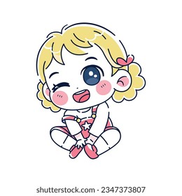 ilustración de conjunto de dibujos animados de vectores kawaii
